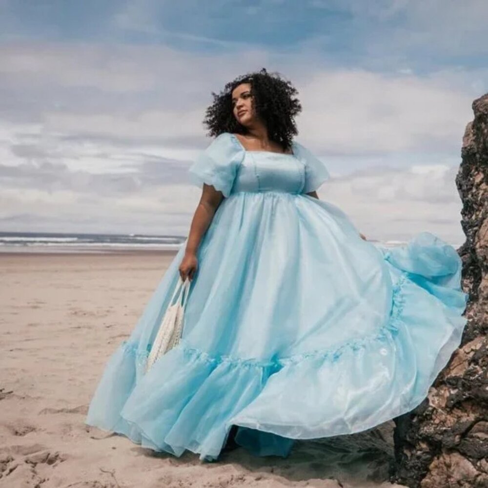 JessaKae Wendy Dress - Size 1XL - Light Blue Frozen Elsa Maxi